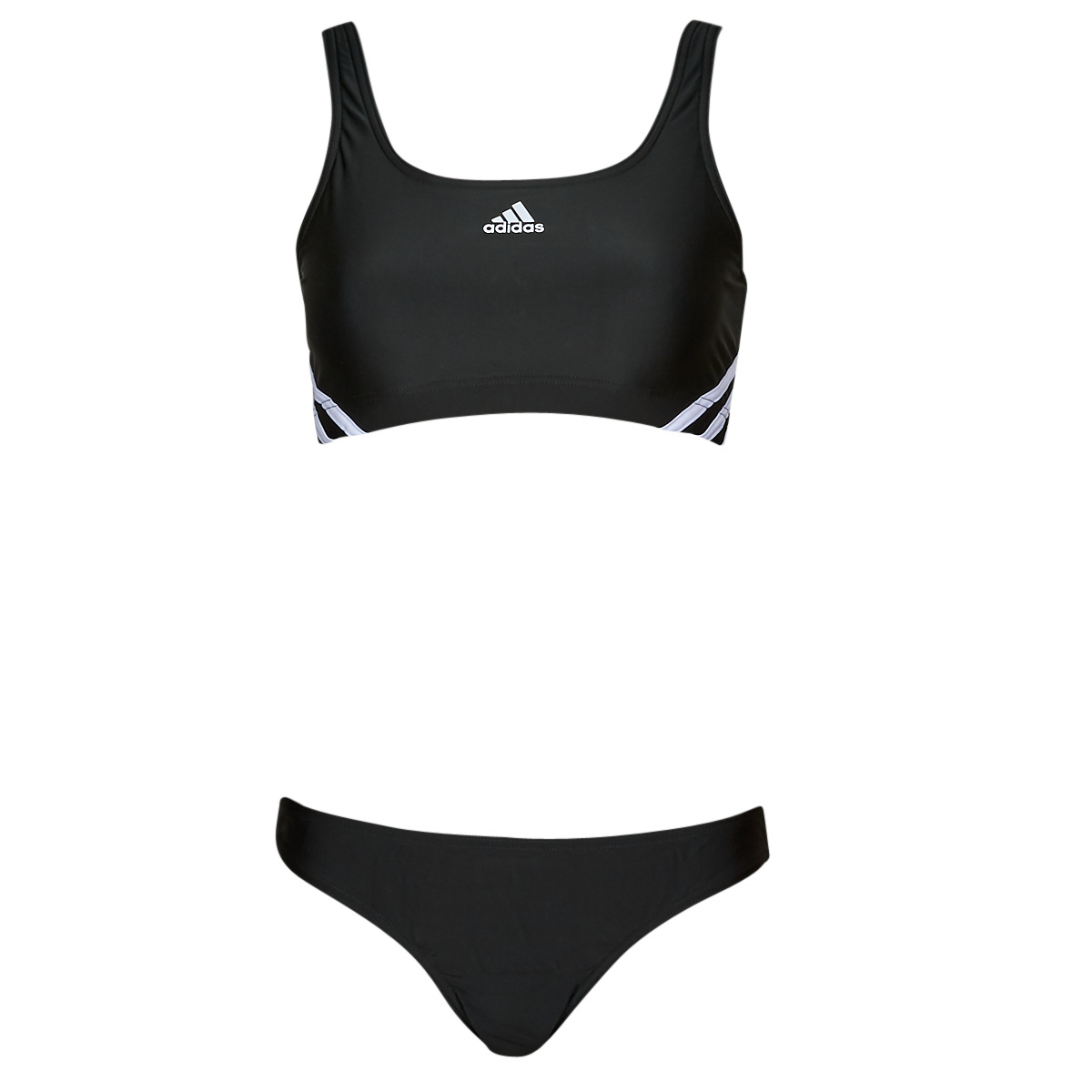衣服 女士 泳装两件套 adidas Performance 阿迪达斯运动训练 3S SPORTY BIK 黑色