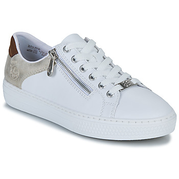 鞋子 女士 球鞋基本款 Rieker 瑞克尔 NEWARK 白色 / 米色