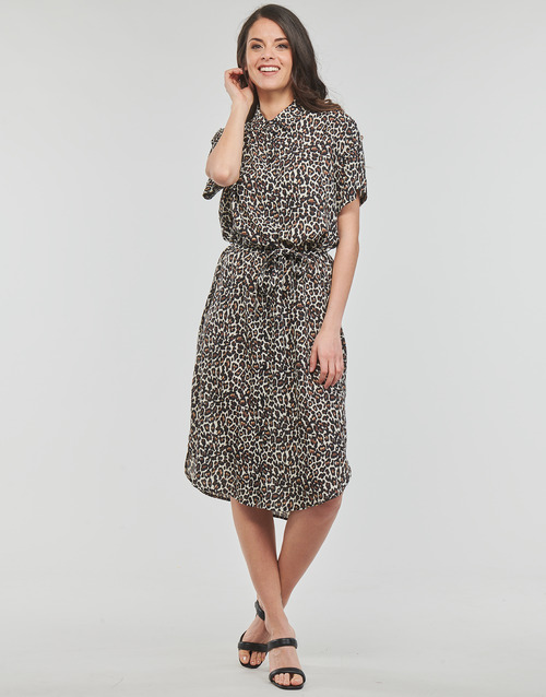 Vero Moda VMBUMPY SS CALF SHIRT DRESS NOOS Leopard