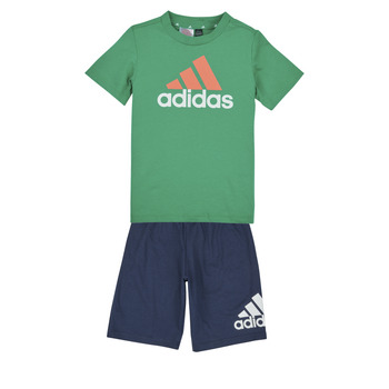 衣服 儿童 女士套装 Adidas Sportswear LK BL CO T SET 蓝色 / 绿色