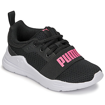 鞋子 女孩 球鞋基本款 Puma 彪马 PS PUMA WIRED RUN V 黑色 / 玫瑰色