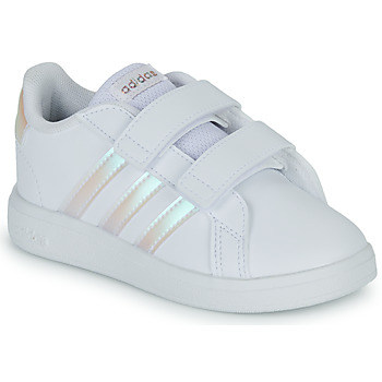 鞋子 女孩 球鞋基本款 Adidas Sportswear GRAND COURT 2.0 CF 白色 / 玫瑰色 / Pale