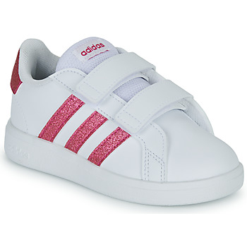 鞋子 女孩 球鞋基本款 Adidas Sportswear GRAND COURT 2.0 CF 白色 / 玫瑰色