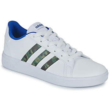 鞋子 男孩 球鞋基本款 Adidas Sportswear GRAND COURT 2.0 K 白色 / 蓝色 / 迷彩