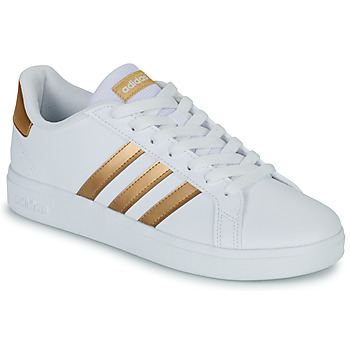鞋子 女孩 球鞋基本款 Adidas Sportswear GRAND COURT 2.0 K 白色 / 金色