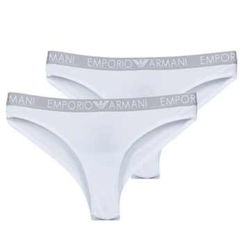 内衣 女士 底裤 Emporio Armani BI-PACK BRAZILIAN BRIEF PACK X2 白色