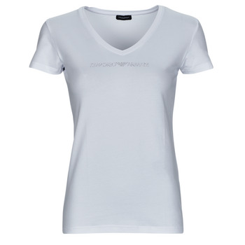 衣服 女士 短袖体恤 Emporio Armani T-SHIRT V NECK 白色