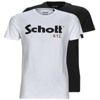 衣服 男士 短袖体恤 Schott TS 01 MC LOGO PACK X2 黑色 / 白色