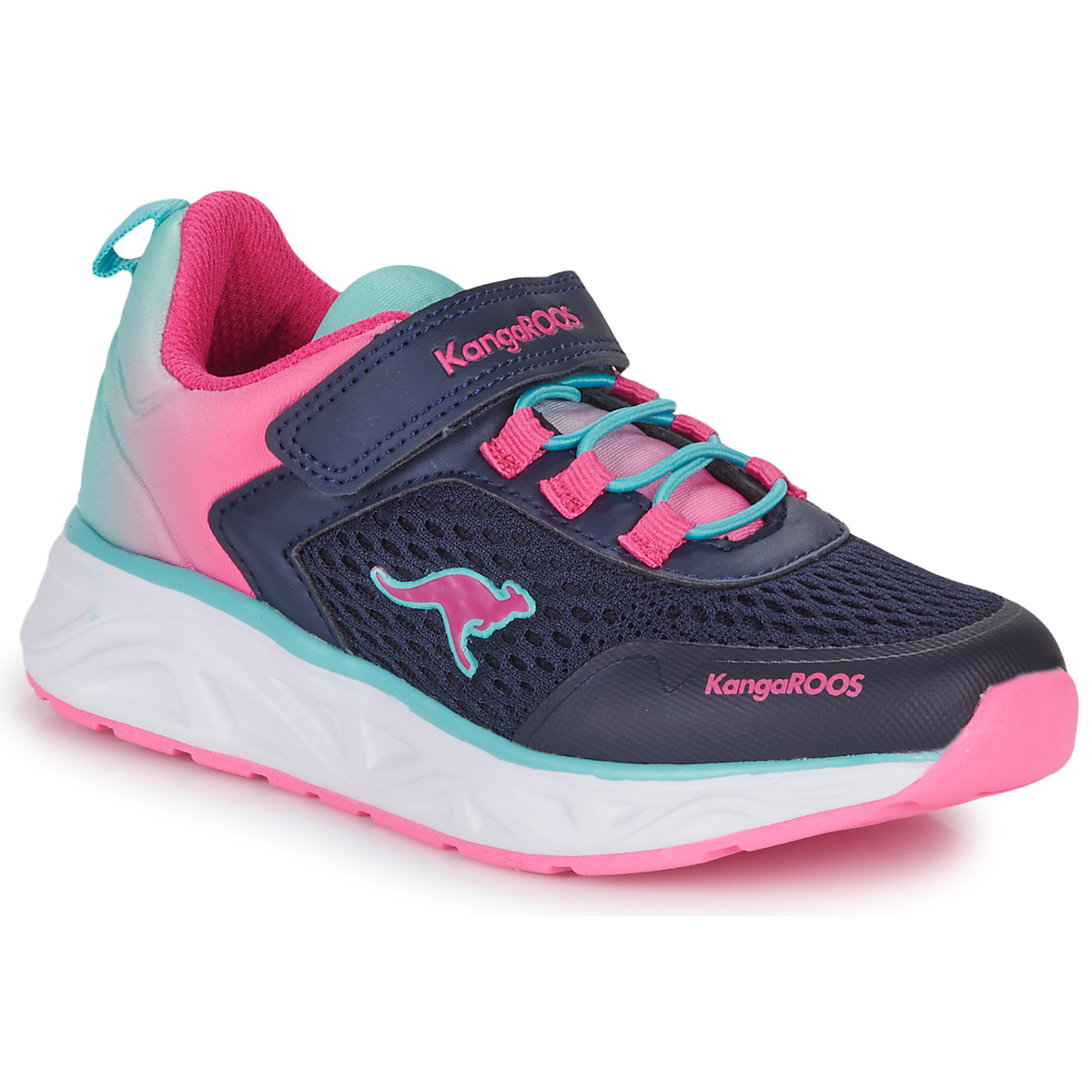 鞋子 女孩 球鞋基本款 Kangaroos K-OK Swirl EV 海蓝色 / 玫瑰色