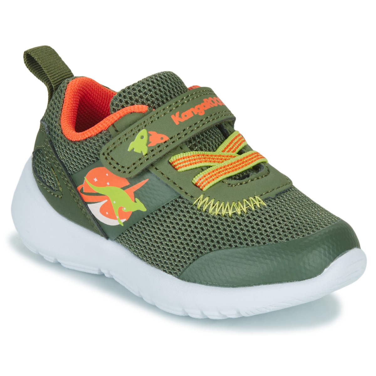 鞋子 男孩 球鞋基本款 Kangaroos KY-Moon EV 橄榄色 / 橙色
