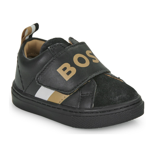 鞋子 男孩 球鞋基本款 BOSS J09202 黑色
