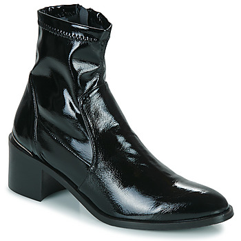 鞋子 女士 短筒靴 JB Martin LOUVRE  toile / 漆皮 /  stretch / 黑色