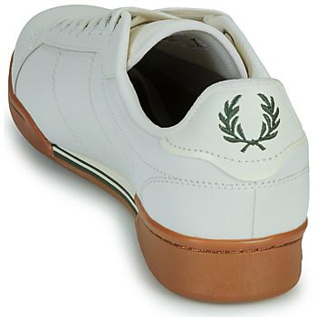 Fred Perry B722 LEATHER 白色 / 棕色