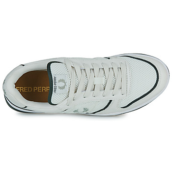 Fred Perry B300 LEATHER/MESH 白色 / 黑色