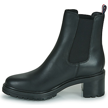 Tommy Hilfiger ESSENTIAL MIDHEEL LEATHER BOOTIE 黑色