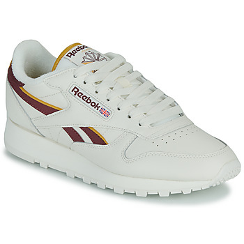 鞋子 球鞋基本款 Reebok Classic CLASSIC LEATHER 白色 / 波尔多红 / 黄色