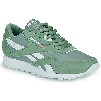 鞋子 球鞋基本款 Reebok Classic CLASSIC LEATHER NYLON 绿色 / 白色