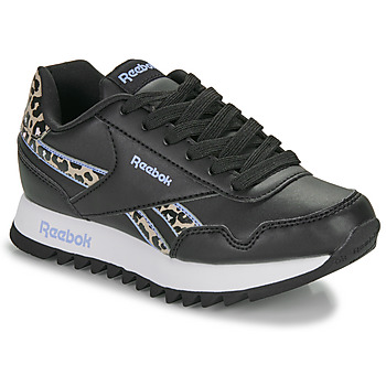 鞋子 女孩 球鞋基本款 Reebok Classic REEBOK ROYAL CL JOG PLATFORM 黑色 / Leopard