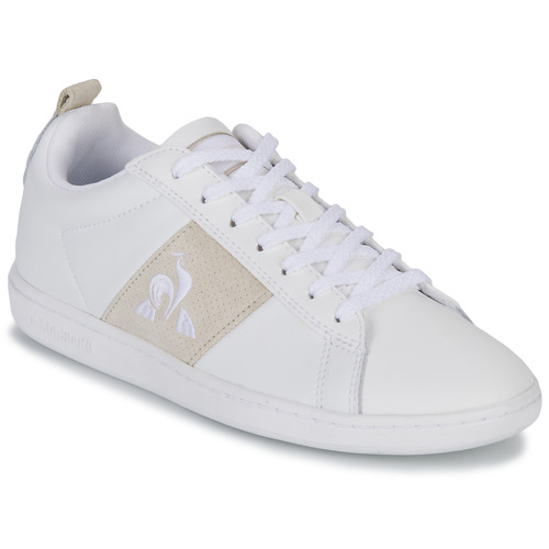 鞋子 女士 球鞋基本款 Le Coq Sportif 乐卡克 COURTCLASSIC W PREMIUM 白色 / 米色