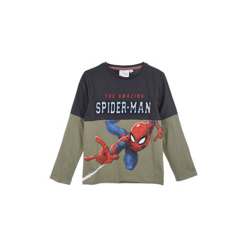衣服 男孩 长袖T恤 TEAM HEROES KIDS T SHIRT SPIDERMAN 灰色