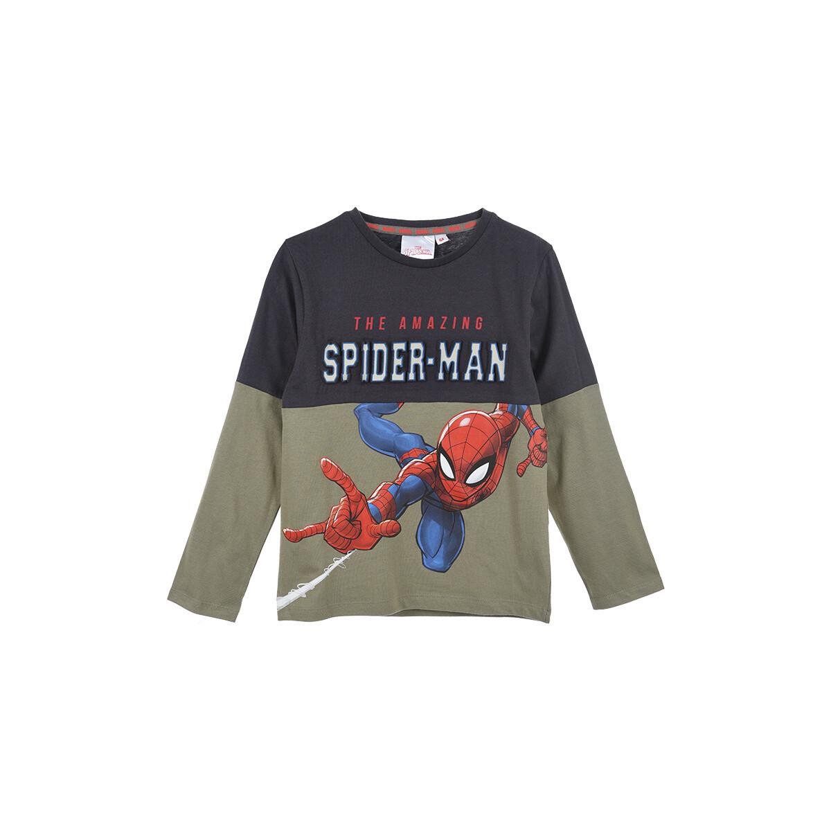 衣服 男孩 长袖T恤 TEAM HEROES KIDS T SHIRT SPIDERMAN 灰色