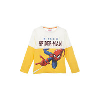 衣服 男孩 长袖T恤 TEAM HEROES KIDS T SHIRT SPIDERMAN 白色 / 黄色