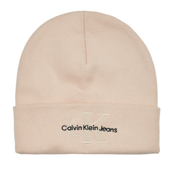 纺织配件 女士 毛线帽 Calvin Klein Jeans MONOLOGO EMBRO BEANIE 米色