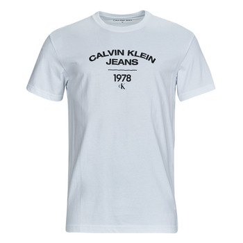 衣服 男士 短袖体恤 Calvin Klein Jeans VARSITY CURVE LOGO T-SHIRT 白色