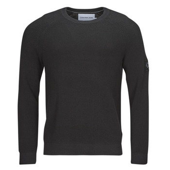 衣服 男士 羊毛衫 Calvin Klein Jeans BADGE EASY SWEATER 黑色