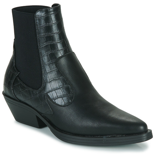 鞋子 女士 短靴 Only ONLBRONCO-2 SHORT PU COWBOY BOOT 黑色