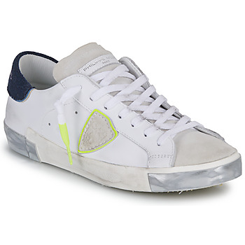 鞋子 男士 球鞋基本款 PHILIPPE MODEL PARISX LOW MAN 白色 / 海蓝色 / 黄色