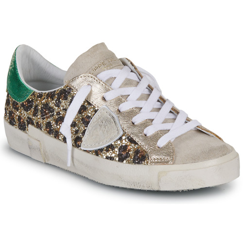 鞋子 女士 球鞋基本款 PHILIPPE MODEL PRSX LOW WOMAN Leopard / 绿色 / 米色