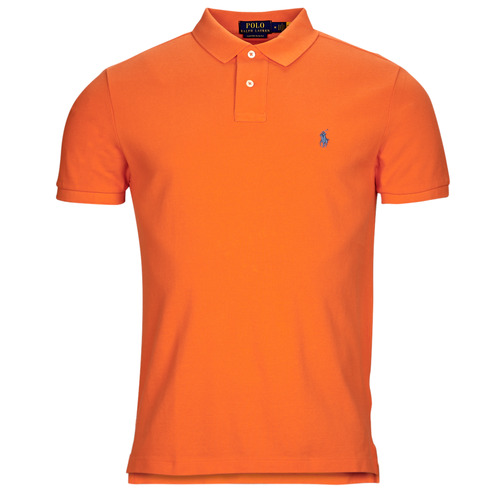 衣服 男士 短袖保罗衫 Polo Ralph Lauren POLO AJUSTE DROIT EN COTON BASIC MESH 橙色