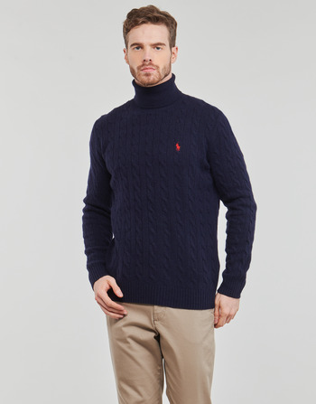 衣服 男士 羊毛衫 Polo Ralph Lauren PULL COL ROULE EN MAILLE TORSADEE 海蓝色