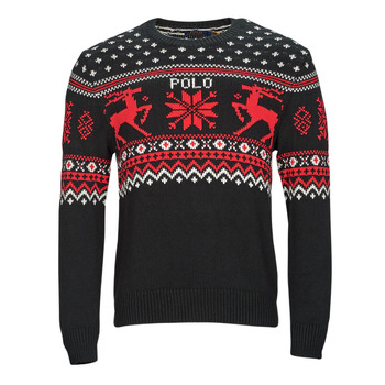 衣服 男士 羊毛衫 Polo Ralph Lauren PULLS COL ROND EN COTON ET CACHEMIRE 黑色 / 白色 / 红色