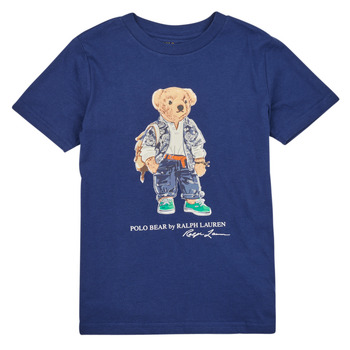衣服 儿童 短袖体恤 Polo Ralph Lauren SS CN-KNIT SHIRTS-T-SHIRT 海蓝色