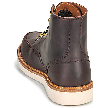 Selected 思莱德 SLHTEO NEW LEATHER MOC-TOE BOOT 棕色