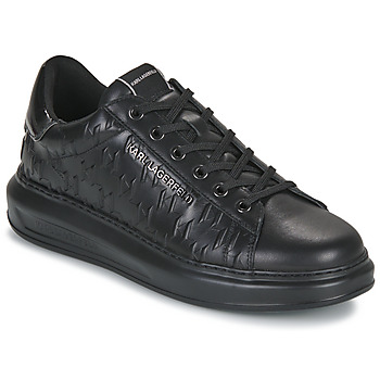 鞋子 男士 球鞋基本款 KARL LAGERFELD KAPRI MENS Monogram Emboss Lo Lace 黑色