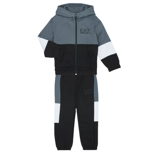 衣服 男孩 厚套装 EA7 EMPORIO ARMANI ATHLETIC COLORBLOCK TRACKSUIT 灰色 / 白色 / 黑色