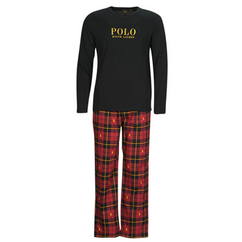 衣服 男士 睡衣/睡裙 Polo Ralph Lauren L/S PJ SLEEP SET 黑色 / 红色