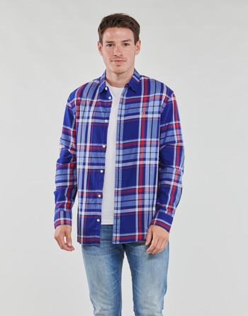 衣服 男士 长袖衬衫 Tommy Jeans TJM CLSC ESSENTIAL CHECK SHIRT 海蓝色 / 白色 / 红色