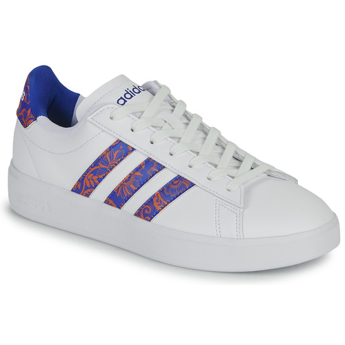 鞋子 女士 球鞋基本款 Adidas Sportswear GRAND COURT 2.0 白色 / 蓝色 / 橙色