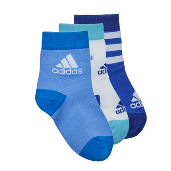 配件 儿童   运动袜 Adidas Sportswear LK SOCKS 3PP 蓝色 / 白色