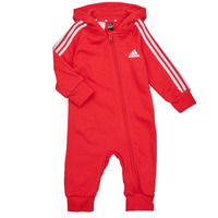 衣服 儿童 连体衣/连体裤 Adidas Sportswear 3S FT ONESIE 红色 / 白色