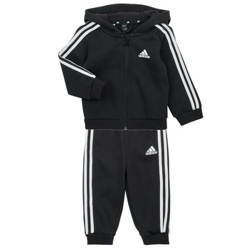 衣服 男孩 女士套装 Adidas Sportswear 3S FZ FL JOG 黑色 / 白色