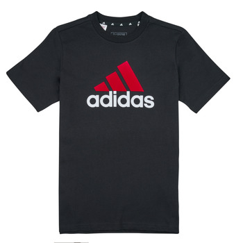 衣服 男孩 短袖体恤 Adidas Sportswear BL 2 TEE 黑色 / 红色 / 白色