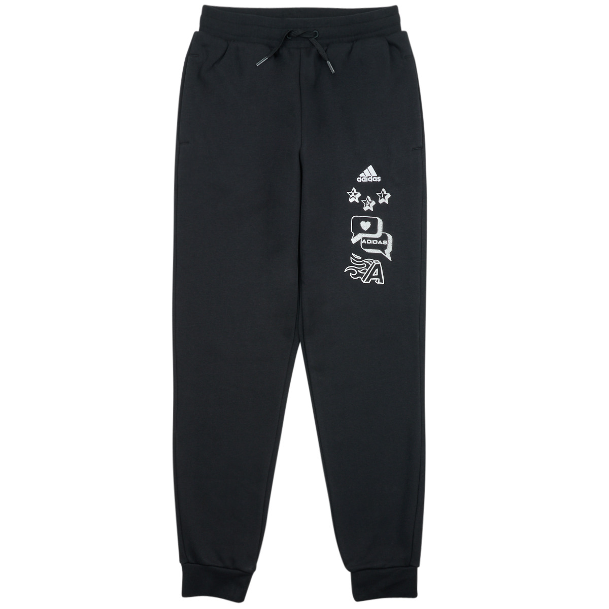 衣服 男孩 厚裤子 Adidas Sportswear BLUV Q3 PANT 黑色 / 白色