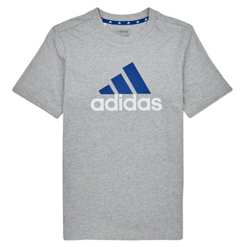 衣服 男孩 短袖体恤 Adidas Sportswear BL 2 TEE 灰色 / 白色 / 蓝色