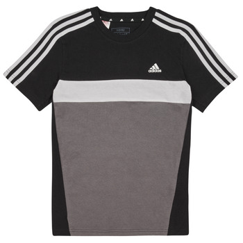 衣服 男孩 短袖体恤 Adidas Sportswear 3S TIB T 黑色 / 灰色 / 白色