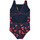 衣服 女孩 单件泳装 adidas Performance 阿迪达斯运动训练 AOP BARS SUIT G 海蓝色 / 红色